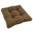 thumbnail image 1 of 19-inch Squared Microsuede Tufted Dining Chair Cushion, 1 of 2