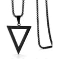 thumbnail image 3 of Katea Stainless Steel Geometric Pendant Inverted Triangle Necklace For Men And Boys, Bff Necklace For 2, 3 of 5