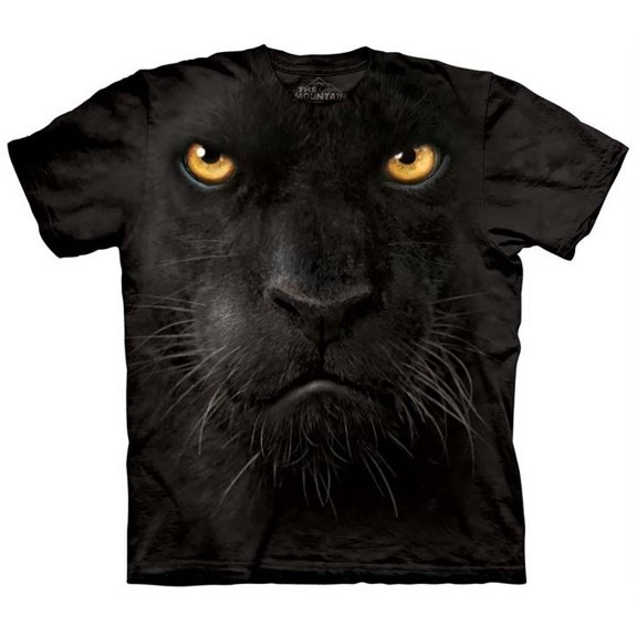The Mountain T-Shirt Black Panther Face Feline Cat Tie Dye Shirt