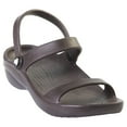 thumbnail image 1 of Women's Dawgs 3-Strap Sandals Dark Brown Size 8, 1 of 2