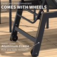 thumbnail image 6 of PURPLE LEAF Extra Large Outdoor Chaise Lounge 2 Pieces Aluminum Lounge Chair with Wheels Reclining Chair for Patio Pool Beach Sunbathing Grey Oversized Lounger, 6 of 9