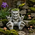thumbnail image 6 of Whimsical Forest Legend Planter Pot - Mythical Beast Face Statue Resin Succulent Cactus Holder for Indoor Outdoor Garden Patio Home Office Decor 5.7"* 5.1", 6 of 7