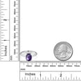 thumbnail image 3 of Gem Stone King 925 Sterling Silver Purple Amethyst Solitaire Engagement Ring for Women | 1.60 Cttw | Oval Checkerboard 9X7MM | Gemstone February Birthstone | Size 9, 3 of 4