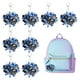 thumbnail image 1 of Uxcell 20 Pcs Llaveros Pom Pom de Animación Regalo Charm Llavero de Plástico a Granel para Navidad Tono Azul Plateado, 1 of 6