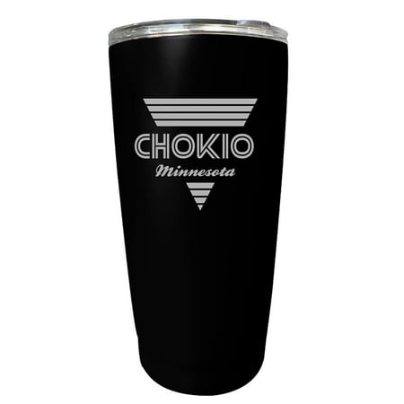 

Chokio Minnesota Souvenir 16 oz Black Stainless Steel Tumbler Retro Design
