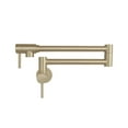 thumbnail image 1 of Stylish Asti Two Handles Brushed Gold Wall Mount with Single Hole Pot Filler K-145G, 1 of 5