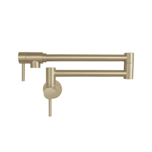 Stylish Asti Two Handles Brushed Gold Wall Mount with Single Hole Pot Filler K-145G