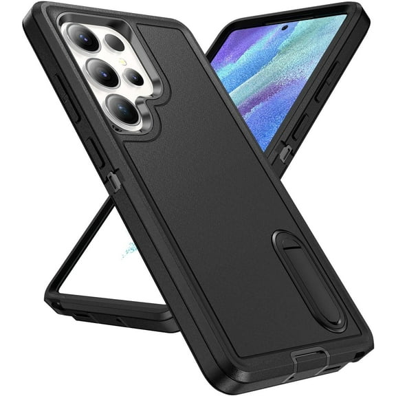 MYKOMI for Galaxy S25 Ultra Case for Men,Heavy Duty Protection Shockproof Anti-Scratch Slim Fit Lightweight Protective Sturdy Case Hard Cover with Kickstand for Galaxy S25 Ultra 6.8"