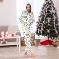 thumbnail image 2 of Adult Onesie Simple Graffiti Zipper One-Piece Pajamas Unisex with Pockets, 2 of 6