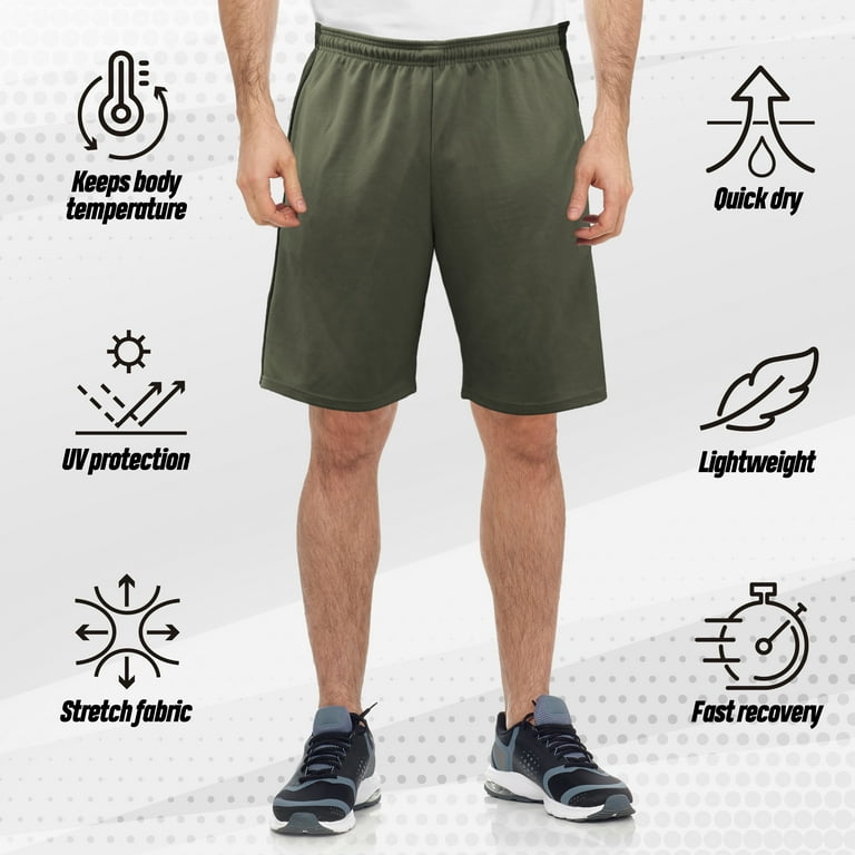 5 Pack Men s Dry Fit Active Athletic Performance Shorts Basketball Running Gym Workout Fitness Sports with Two Side Pockets