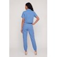 thumbnail image 4 of Women's Nylon Short Sleeve Cropped Button Front Shirt, 4 of 4
