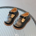 thumbnail image 1 of Zapatos de cuero negros para hombres y mujeres, zapatos pequeños de cuero para primavera, zapatos de princesa para niños, zapatos individuales pequeños de estilo universitario, 1 of 6
