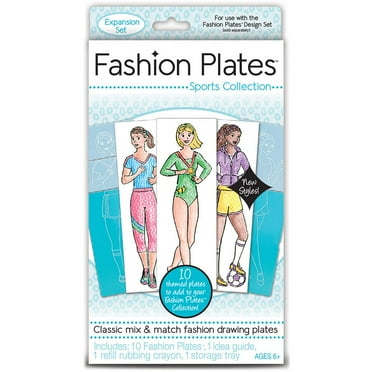 Melissa & Doug Fashion Design Activity Kit - 9 Piastre Textured, Matite, Pastelli E Mini-Pad Scratch Art In Omaggio