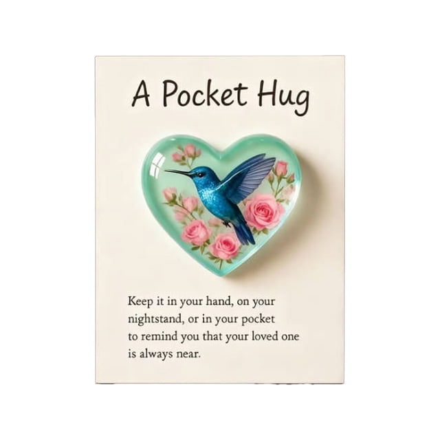 Desktop Ornament Heart Keepsake for Memorial and Encouragement Sentimental Remembrance Card Display Acrylic Heart Design for Loved Ones Desktop