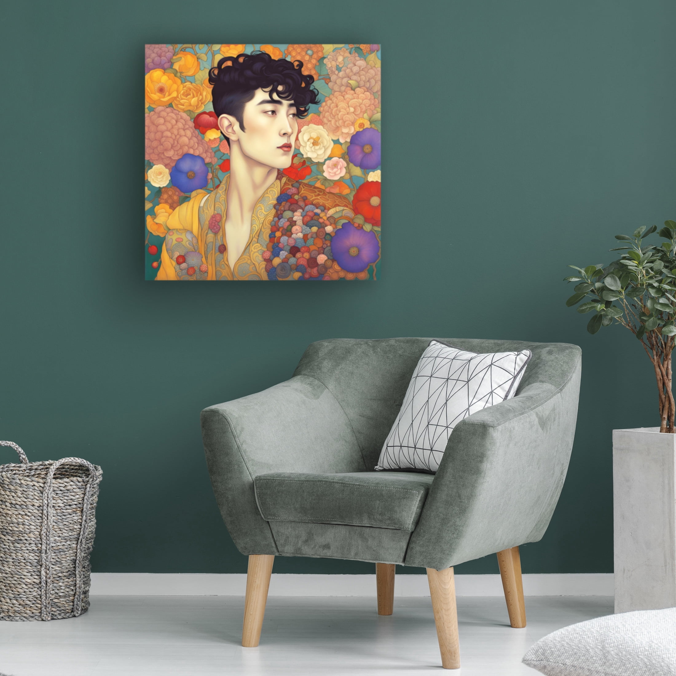 Canvas Wall Art - Tina Lavoie 'Art Nouveau Beauty X' Wall Art for Living Room, Bedroom, or Office Décor by Trademark Fine Art - 24 x 24 Inches