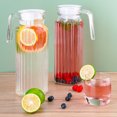 thumbnail image 6 of NiHome Glass Pitchers with Lids, 40oz Glass Water Fridge Pitcher for Drinks, Glass Water Jug with Lid & Brush, Beverage Serveware & Storage Container for Lemonade, Iced Tea, Coffee(2PCS Clear), 6 of 9