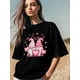 thumbnail image 3 of Women's T-Shirt,Short Sleeve Tee Shirts Casual Tops Valentine's Day Gnome Pink Heart Crewneck T Shirt for Women, 3 of 8