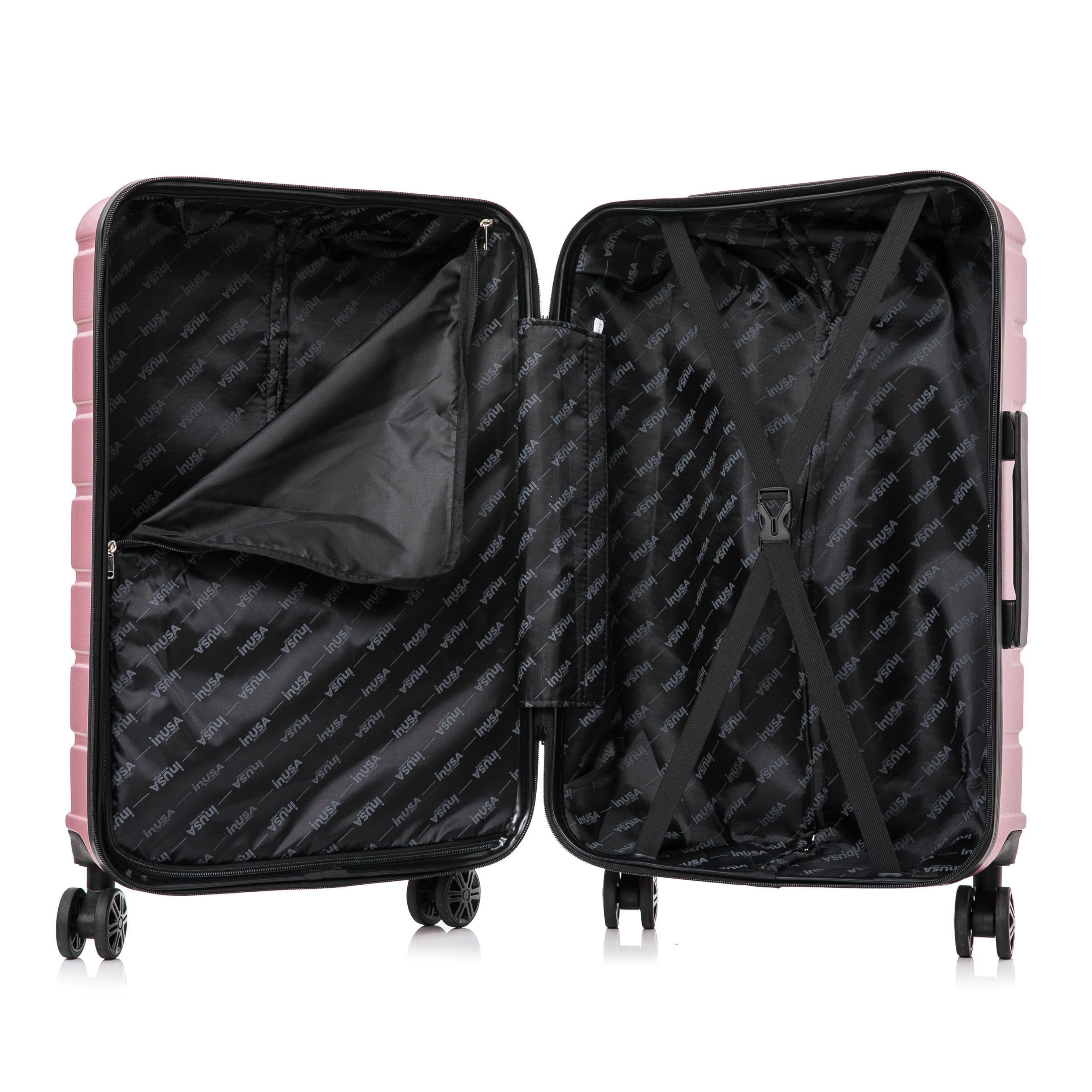 InUSA Trend 20" Hardside Lightweight Luggage with Spinner Wheels, Handle, and Trolley, Rose Gold