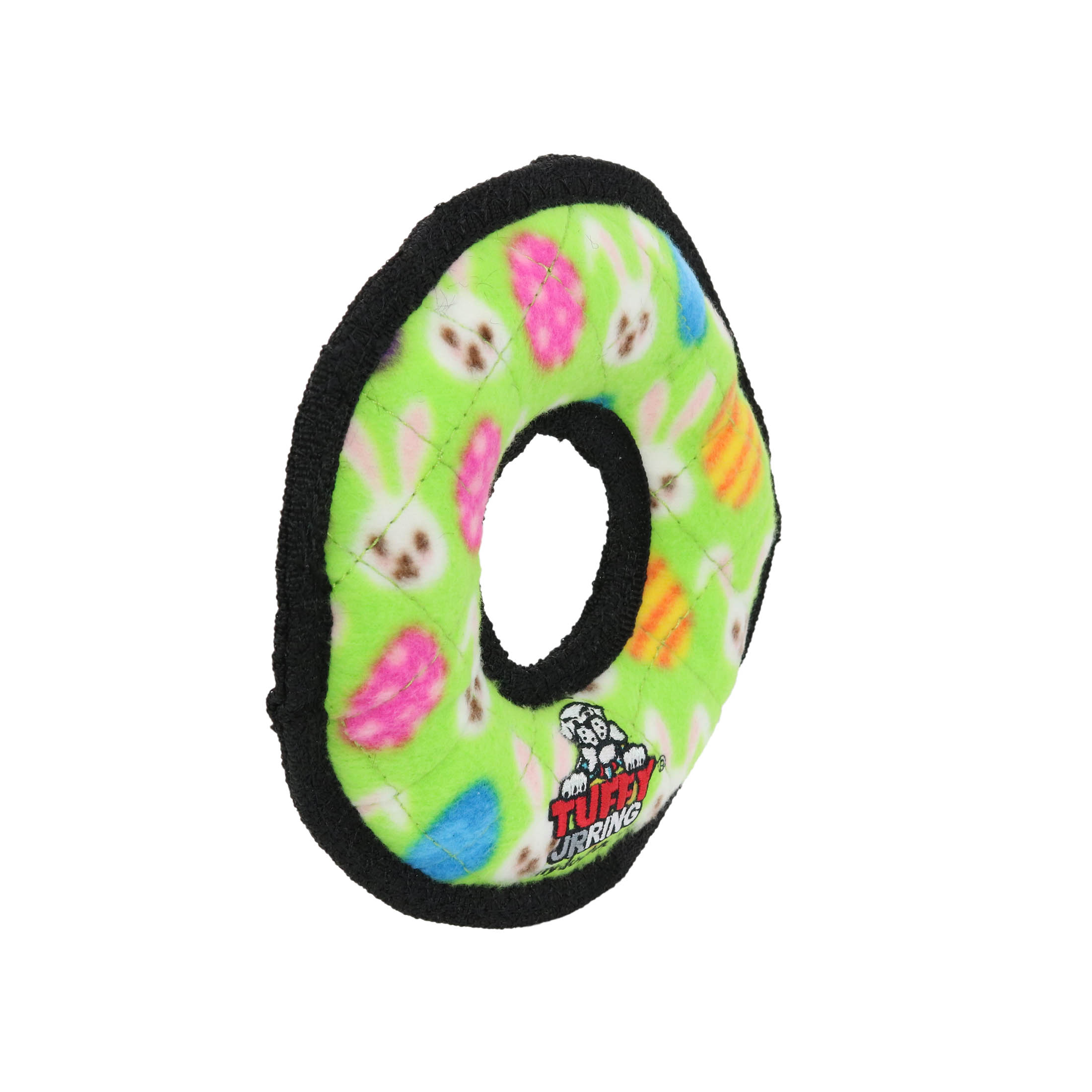 Tuffy Holiday Jr Ring Easter Egg, Durable Plush Squeaky Dog Toy, 2 Pack