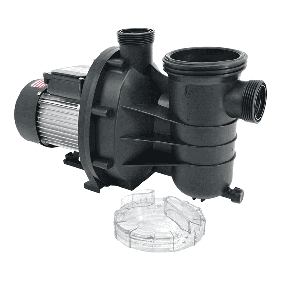 FibroPool 0.5HP Swimming Pool Pump for Above Ground Pools - 1/2 Horsepower - Designed and Assembled in USA - Hose Adapters Included - High Efficiency Single Speed Motor With Clear Top Lid - ABG050
