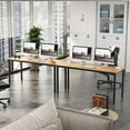thumbnail image 3 of SogesPower Wood Office Desk Large Computer Desk with BIFMA Certification, Sturdy Office Writing Desk Home Office Desk Workstation Table, 63" Teak Black, 3 of 7