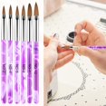 thumbnail image 3 of 6 Pcs Brush Set for Nail Art, Acrylic Gel Nail Brush Set, Nail Art Nail Pen for Painting, Professional Nail Brush UV Gel Nail Acrylic Brush, 3 of 5