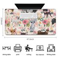 thumbnail image 5 of Long Mouse Pads for Desk,Chihuahua and Pioneer Flower Desk Mats on Top Of Desks, Desk Mouse Pad Extra Large with 3mm Non-Slip Base and Stitched Edge for Gaming,Office,Work,Home 47.3"x23.6", 5 of 6
