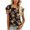 Black, variant on OAVQHLG3B Fashion Womens Summer Tops Ruffle Short Sleeve Floral Camouflage Loose Fit Crewneck T-shirts Casual Tees Tunic Blouse