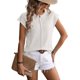 thumbnail image 1 of Top Informal de Corta con Cuello Redondo y Aguja Gruesa para Mujer, Color , Talla L, 1 of 6