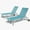 Turquoise Blue, variant on TOTAL Outdoor Set of 2 Adjustable Chaise Lounge Chairs with Wheels, All-Weather Textilene, 5 Reclining Positions for Poolside, Patio, and Beach, Blue