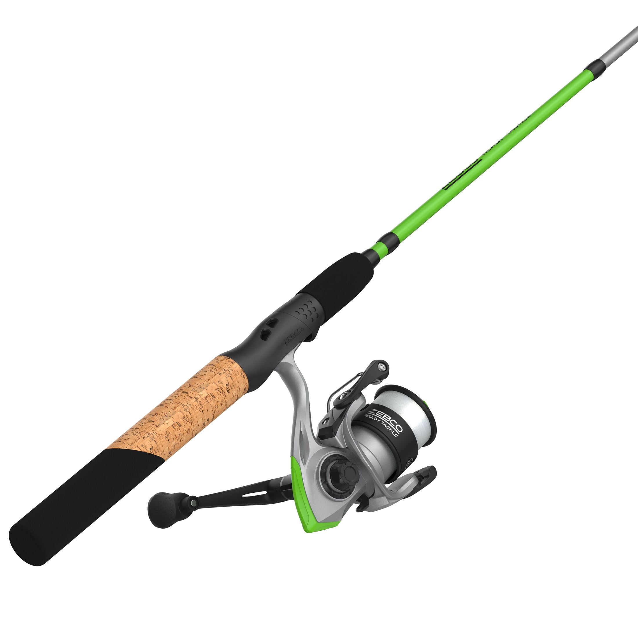 Zebco Ready Tackle Lake/Pond Spinning Combo, 6-Foot, 2-Piece Fishing Rod, Size 20 Reel, 8-Pound Line, 27-Piece Tackle Kit