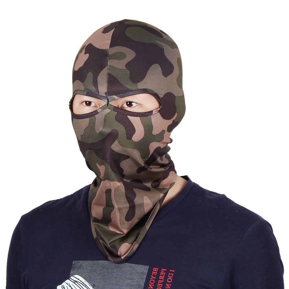 Full Coverage Face Mask Outdoor Sports Running Eyes Holes Hood Helmet