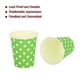 thumbnail image 3 of Tazas de papel desechables, paquete de 50, tazas decorativas de 9 oz para café, té, leche (con puntos verdes), 3 of 6