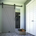 thumbnail image 3 of EightDoors 96" x 36" Z-Shape Grey Finished Solid Wood Core Barn Door, 3 of 3