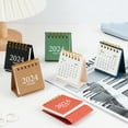 thumbnail image 6 of Deyuer Mini Desk Calendar Simple Style Plan Book Spiral Coil Page Turning Date Recording 12 Monthly Calendar for Planing Event Log Year of 2024 Calendar Table Decoration Office School Supplies, 6 of 7
