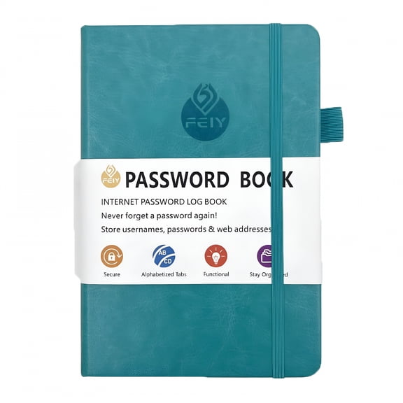 CCOCC Password Books with Alphabetical Tabs,Hardcover Password Keeper Internet Website Address Book,English Telephone Address Notebooks Dedicated Notebook,1PC,7.8"x5.2"x0.6",Purple