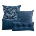 thumbnail image 4 of HGMart Bedding Comforter Set Bed In A Bag -Luxury 7 Pieces Comforter Set- Oversized Bedroom Comforters, King Size, Blue, 4 of 5