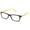 Yellow, variant on Newbee Fashion - "Aliz" Unisex Clear Lens Sleek Half Frame Slim Temple Fashion Glasses