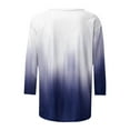 thumbnail image 3 of ylioge 3/4 Length Sleeve Tops for Women, Womens Plus Size Shirts Y2k Ombre Tie Dye Crewneck Casual Loose Pullover Blouses Tops Spring Saving Clearance, 3 of 3