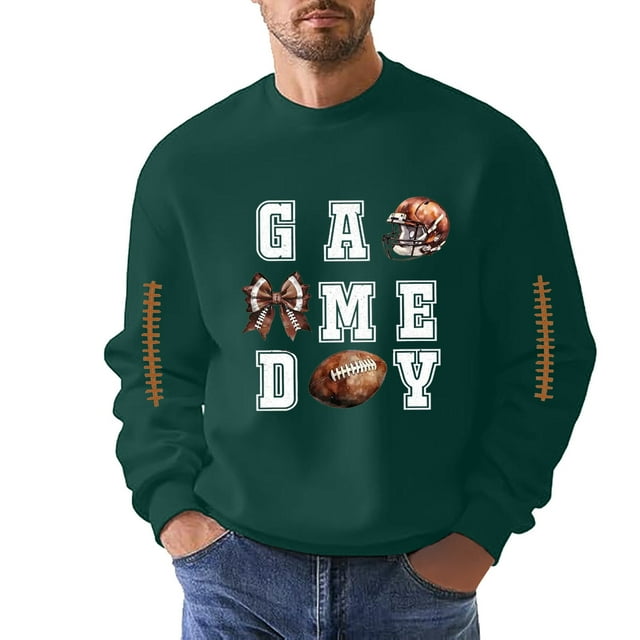 Wyzesi Chandails en Molleton en Coton Garçon Mode Rugby Décontracté Impression 3D Manches Longues Pull à Capuche