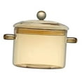 thumbnail image 2 of yuksok Glass Cooking Pot Clear Small Size Cookware Simmer Pot for Tea Noodles Soup 1.9L, 2 of 9