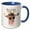Blue/White, variant on 3drose, Funny Chiweenie Dog in a Crown for a King of the Day Theme, 11oz Two-tone Green Mug