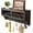 Black, variant on Key Holder Wall Mount - Mail Organizer Wall Mount with 6 Key Hooks and Storage Box for Sunglasses Storage and Dog Leash Holder Home Decor Rack Apartment Essentials Farmhouse Shelf Entryway Organizer