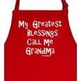 thumbnail image 2 of ThisWear My Greatest Blessings Call Me Grandma Two Pocket Apron Red, 2 of 7