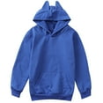 thumbnail image 5 of Grblisyd Girls Hoodies Kids 10-12 Youth Long Sleeve Oversized Hoodie Y2K Tween Tops Cute Graphic Hoodie Drawstring Pullover Sweatshirts Royal Blue 130, 5 of 5