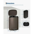 thumbnail image 5 of 13 Gallon Kitchen Trash Can with Soft Close Lid, Step Pedal, Removable Inner Bucket, 5 of 6
