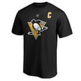 thumbnail image 2 of Men's Sidney Crosby Black Pittsburgh Penguins Team Authentic Stack Name & Number T-Shirt, 2 of 3