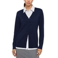 thumbnail image 3 of Uvplove Women Long Sleeve Soft Basic Knit Cardigan Sweater,Navy blue,S-3XL, 3 of 13
