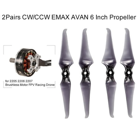 2Pairs CW/CCW EMAX AVAN 6 Inch Propeller Blade for 2205 2206 2207 Brushless Motor EMAX Hawk 5 FPV Racing (Best Fpv Racing Motors)