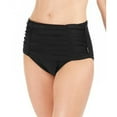 thumbnail image 2 of Calvin Klein BLACK Pleated High-Waist Bikini Swim Bottom, US Medium, 2 of 4